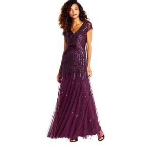 Adrianna Papell Beaded Evening Gown